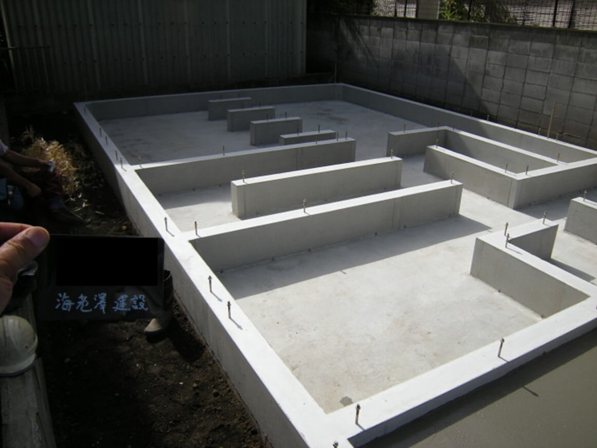 ベタ基礎の完成した写真