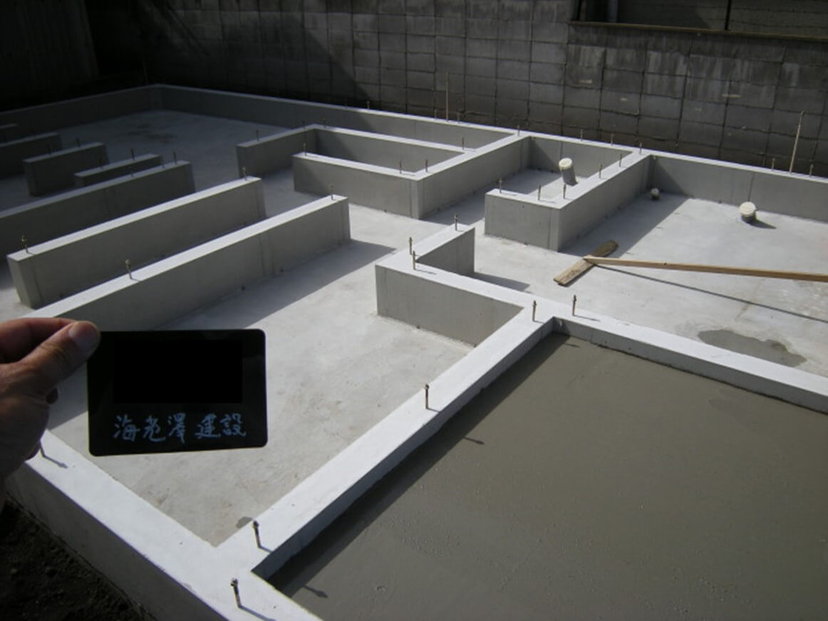 ベタ基礎の完成した写真