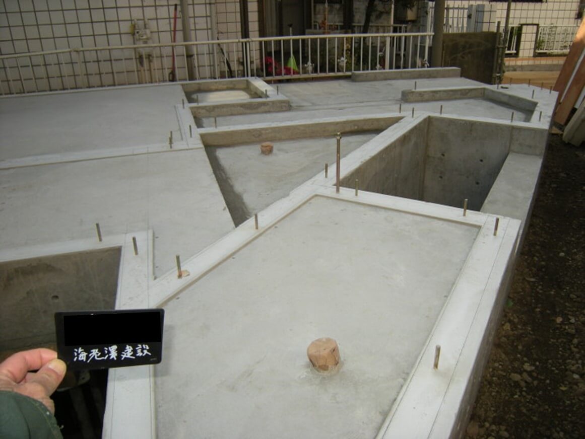 地下躯体の完成した写真