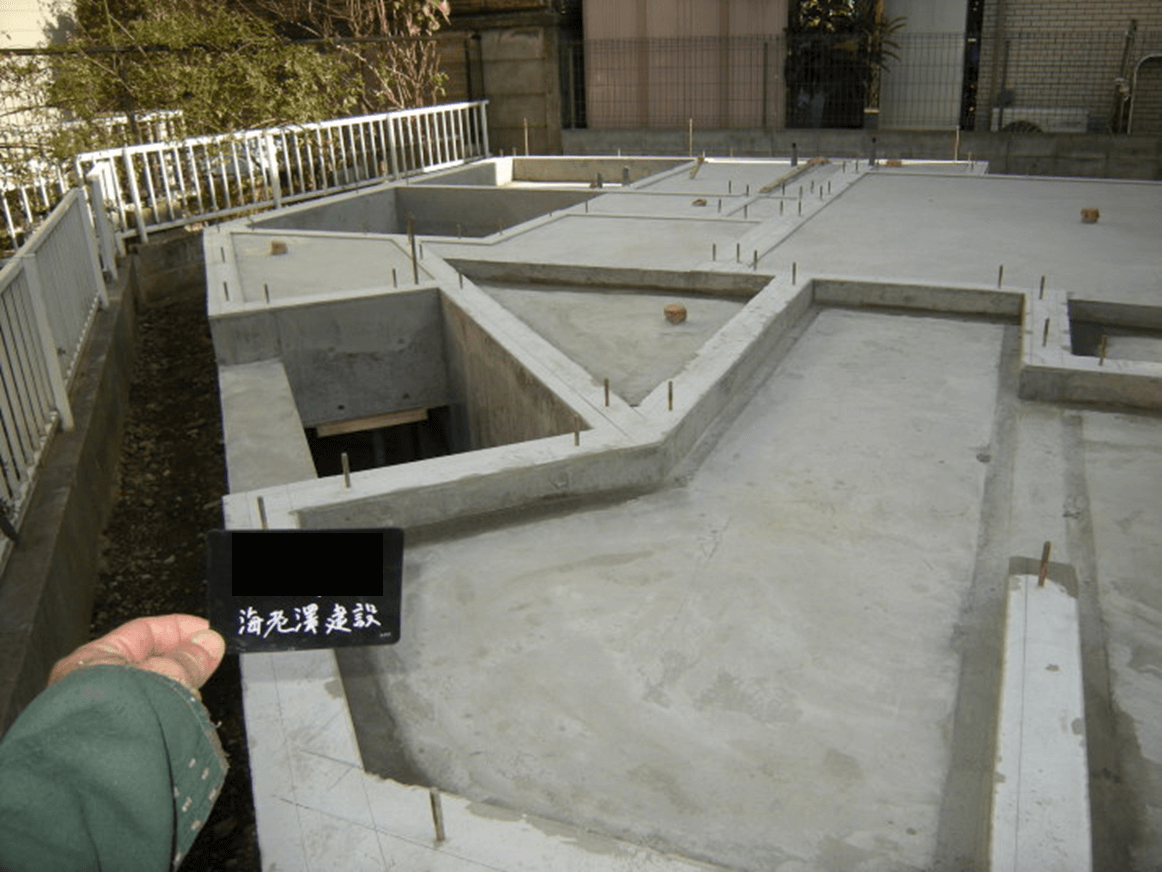 地下躯体の完成した写真